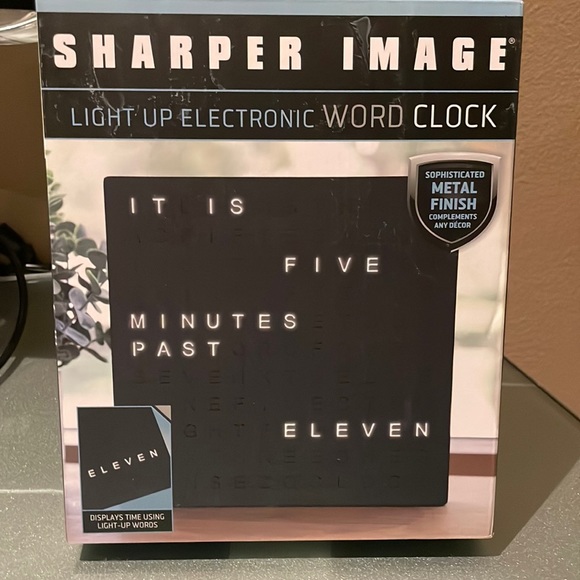 Sharper Image Other Sharper Image Light Up Electronic Word Clock